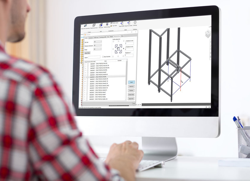 Bring Bosch Rexroth’s modular aluminum profile system directly into CAD environments with FRAMEpro